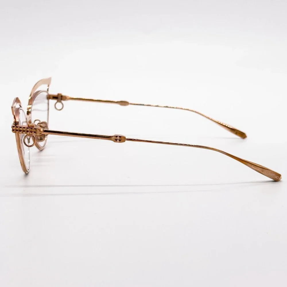 NEW VALENTINO GLASSLINER VLX-118F EYEGLASSES CAT EYE GOLD EYEWEAR WITH CHAIN